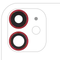 Back Camera Lens With Bracket  & Bezel Compatible For iPhone  11 ( 2 Piece) (Aftermarket Plus) (Red)