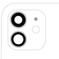 Back Camera Lens With Bracket & Bezel Compatible For iPhone 12 / 12 Mini (Aftermarket Plus) (White) (10 Pack)