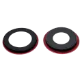 Back Camera Lens With Bracket & Bezel Compatible For iPhone 12 / 12 Mini (Aftermarket Plus) (Red) (10 Pack)