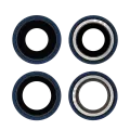 Back Camera Lens With Bracket & Bezel Compatible For iPhone 12 / 12 Mini (Aftermarket Plus) (Blue) (10 Pack)