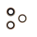 Back Camera Lens (Glass Only) With Adhesive Compatible For iPhone 12 Pro Max (3 Piece Set) (Aftermarket Plus) (10 Pack)
