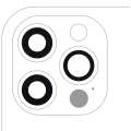 Back Camera Lens (Glass Only) With Adhesive Compatible For iPhone 12 Pro (3 Piece Set) (Aftermarket Plus) (10 Pack)