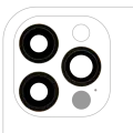Back Camera Lens With Bracket & Bezel Compatible For iPhone 12 Pro (3 Piece Set) (Real Sapphire / Premium) (Gold)