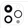 Back Camera Lens (Glass Only) With Adhesive Compatible For iPhone 14 Pro / 14 Pro Max (3 Piece Set) (Real Sapphire) (Premium)