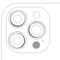 Back Camera Bezel Ring Only Compatible For iPhone 12 Pro Max (Silver) (3 Piece Set) (10 Pack)