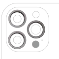 Back Camera Bezel Ring Only Compatible For iPhone 12 Pro Max (Graphite) (3 Piece Set)