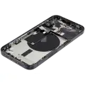 Back Housing W/ Small Pre-Installed Compatible For iPhone 15 Pro (US Version) (Used OEM Pull: Grade B) (Black Titanium)