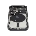 Back Housing W/ Small Pre-Installed Compatible For iPhone 15 Pro (US Version) (Used OEM Pull: Grade B) (Black Titanium)