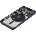 Back Housing W/ Small Pre-Installed Compatible For iPhone 15 Pro (US Version) (Used OEM Pull: Grade B) (Blue Titanium)