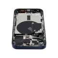 Back Housing W/ Small Pre-Installed Compatible For iPhone 15 Pro (US Version) (Used OEM Pull: Grade B) (Blue Titanium)