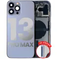 Back Housing W/ Small Components Pre-Installed Compatible For iPhone 13 Pro Max (US Version) (Used OEM Pull: Grade C) (Sierra Blue)