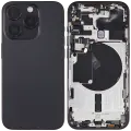 Back Housing W/ Small Pre-Installed Compatible For iPhone 15 Pro (US Version) (Used OEM Pull: Grade A) (Black Titanium)