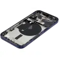 Back Housing W/ Small Pre-Installed Compatible For iPhone 15 Pro (US Version) (Used OEM Pull: Grade A) (Blue Titanium)