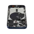 Back Housing W/ Small Pre-Installed Compatible For iPhone 15 Pro (US Version) (Used OEM Pull: Grade A) (Blue Titanium)