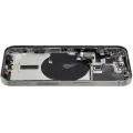 Back Housing W/ Small Pre-Installed Compatible For iPhone 15 Pro (US Version) (Used OEM Pull: Grade A) (Natural Titanium)
