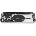 Back Housing W/ Small Pre-Installed Compatible For iPhone 15 Pro (US Version) (Used OEM Pull: Grade A) (White Titanium)