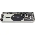 Back Housing W/ Small Pre-Installed Compatible For iPhone 15 Pro (US Version) (Used OEM Pull: Grade A) (White Titanium)