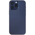 Back Housing W/ Small Pre-Installed Compatible For iPhone 15 Pro Max (US Version) (Used OEM Pull: Grade A) (Blue Titanium)