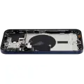 Back Housing W/ Small Pre-Installed Compatible For iPhone 15 Pro Max (US Version) (Used OEM Pull: Grade A) (Blue Titanium)