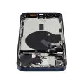 Back Housing W/ Small Pre-Installed Compatible For iPhone 15 Pro Max (US Version) (Used OEM Pull: Grade A) (Blue Titanium)
