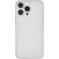 Back Housing W/ Small Pre-Installed Compatible For iPhone 15 Pro Max (US Version) (Used OEM Pull: Grade A) (White Titanium)