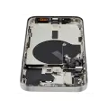 Back Housing W/ Small Pre-Installed Compatible For iPhone 15 Pro Max (US Version) (Used OEM Pull: Grade A) (White Titanium)