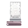 Dual Sim Card Tray Compatible For Samsung Galaxy S22 Ultra (Burgundy)