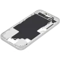 Mid-Frame Housing With Power And Volume Button Compatible For iPhone 16 (US Version) (Used OEM Pull: Grade A) (White)