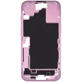 Mid-Frame Housing With Power And Volume Button Compatible For iPhone 16 Plus (US Version) (Used OEM Pull: Grade A) (Pink)