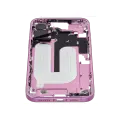 Mid-Frame Housing With Power And Volume Button Compatible For iPhone 16 Plus (US Version) (Used OEM Pull: Grade A) (Pink)