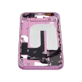 Mid-Frame Housing With Power And Volume Button Compatible For iPhone 16 Plus (US Version) (Used OEM Pull: Grade A) (Pink)