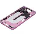 Mid-Frame Housing With Power And Volume Button Compatible For iPhone 16 Plus (US Version) (Used OEM Pull: Grade A) (Pink)