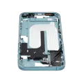 Mid-Frame Housing With Power And Volume Button Compatible For iPhone 16 Plus (US Version) (Used OEM Pull: Grade A) (Teal)
