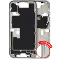Mid-Frame Housing With Power And Volume Button Compatible For iPhone 16 Pro (US Version) (Used OEM Pull: Grade A) (Natural Titanium)