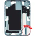 Mid-Frame Housing With Power And Volume Button Compatible For iPhone 16 Plus (US Version) (Used OEM Pull: Grade A) (Teal)