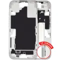 Mid-Frame Housing With Power And Volume Button Compatible For iPhone 16 (US Version) (Used OEM Pull: Grade A) (White)