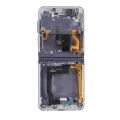 Inner OLED Assembly With Frame Compatible For Samsung Galaxy Z Flip 4 5G (US & International) (Used OEM Pull: Grade A) (Bora Purple)