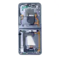 Inner OLED Assembly With Frame Compatible For Samsung Galaxy Z Flip 4 5G (US & International) (Used OEM Pull: Grade A) (Blue)