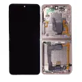 Inner OLED Assembly With Frame Compatible For Samsung Galaxy Z Flip 4 5G (US & International) (Used OEM Pull: Grade A) (Pink Gold)