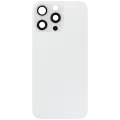 Back Glass With Steel Plate With MagSafe Magnet Pre-Installed Compatible For iPhone 15 Pro Max (No Logo) (White Titanium)