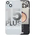 Back Glass With Steel Plate With MagSafe Magnet Pre-Installed Compatible For iPhone 15 Plus (No Logo) (Blue)