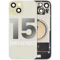 Back Glass With Steel Plate With MagSafe Magnet Pre-Installed Compatible For iPhone 15 (No Logo) (Yellow)
