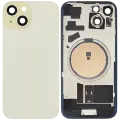 Back Glass With Steel Plate With MagSafe Magnet Pre-Installed Compatible For iPhone 15 (No Logo) (Yellow)