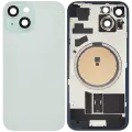 Back Glass With Steel Plate With MagSafe Magnet Pre-Installed Compatible For iPhone 15 (No Logo) (Green)