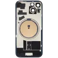 Back Glass With Steel Plate With MagSafe Magnet Pre-Installed Compatible For iPhone 15 (No Logo) (Blue)