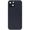 Back Glass With Steel Plate With MagSafe Magnet Pre-Installed Compatible For iPhone 15 (No Logo) (Black)