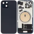 Back Glass With Steel Plate With MagSafe Magnet Pre-Installed Compatible For iPhone 15 (No Logo) (Black)