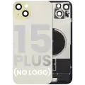 Back Glass With Steel Plate With MagSafe Magnet Pre-Installed Compatible For iPhone 15 Plus (No Logo) (Yellow)