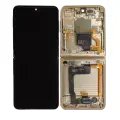 Inner OLED Assembly With Frame Compatible For Samsung Galaxy Z Flip 4 5G (US & International) (Used OEM Pull: Grade B/C) (Gold)
