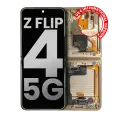Inner OLED Assembly With Frame Compatible For Samsung Galaxy Z Flip 4 5G (US & International) (Used OEM Pull: Grade B/C) (Gold)